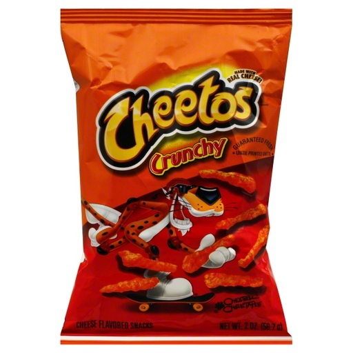 Crunchy Cheese Flavored Snacks, 2 Oz Bag, 64/Carton